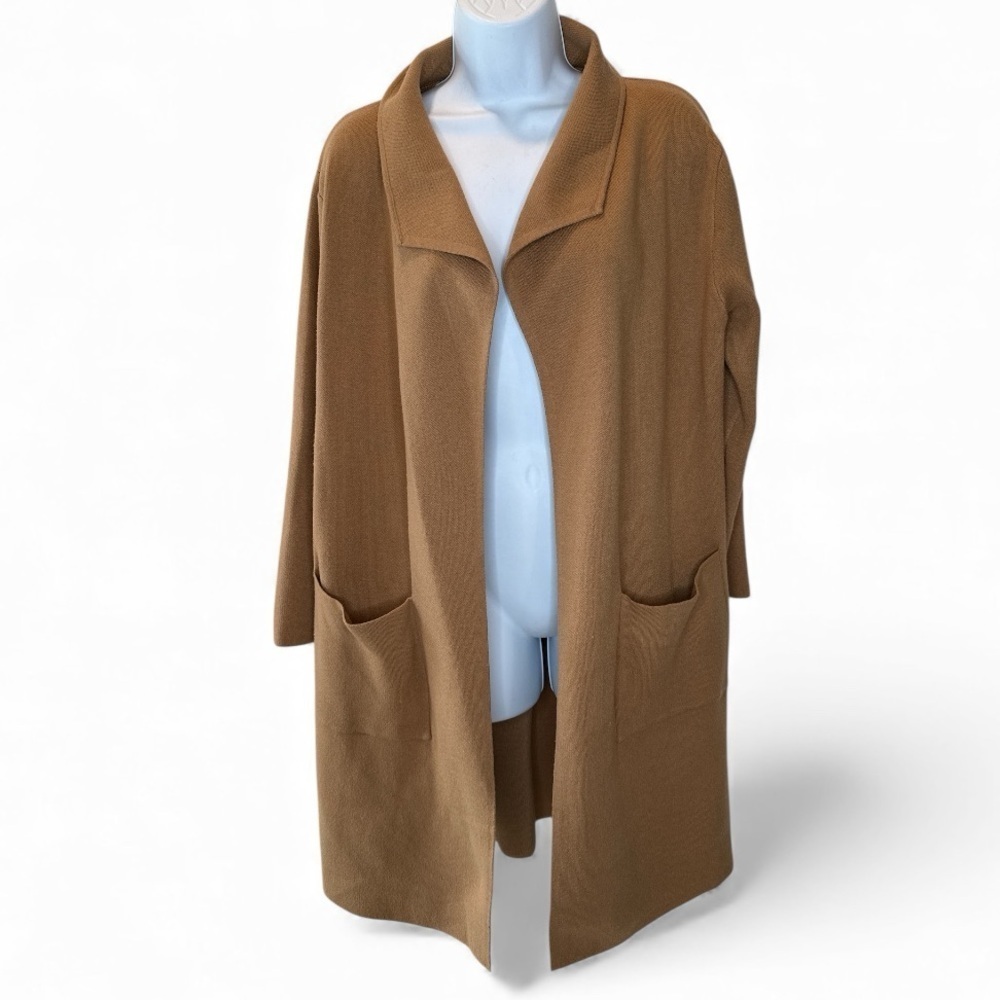 Impressions Tan/Mustard Knit Cardigan